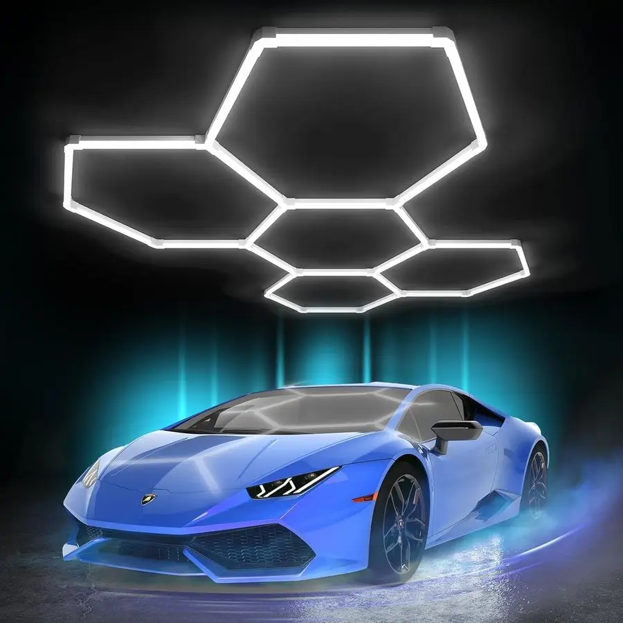 Светодиодные светильники для гаража 168 Вт, 5 секций, легкая установка, 6500K, сверхъяркий сотовый светильник для мастерской, склада, детейлинга автомобилей
Светодиодные светильники для гаража 168 Вт, 5 секций, легкая установка, 6500K, сверхъяркий сотовый светильник для мастерской, склада, детейлинга автомобилей