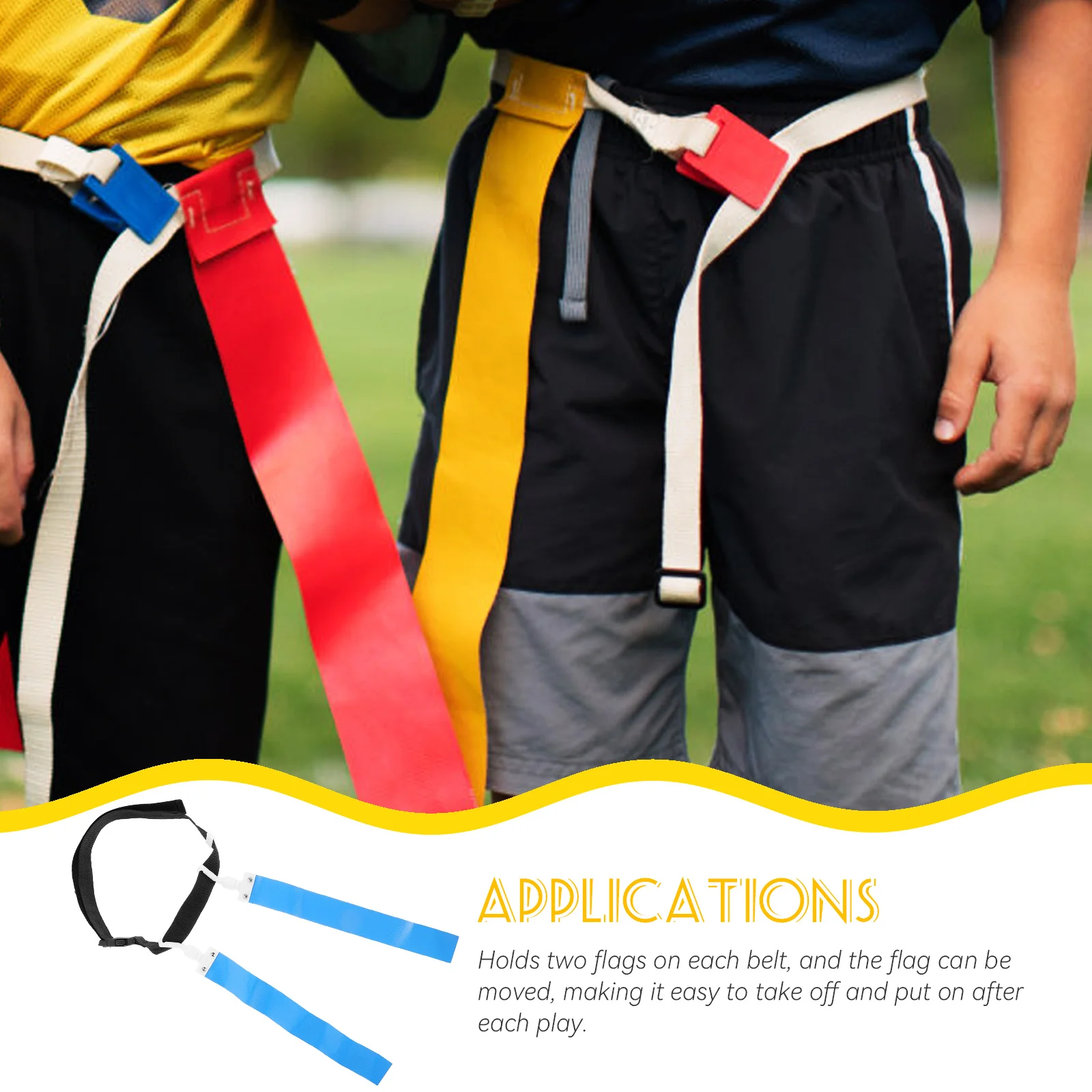 Adjustable Football Waist Flag Belt Set with Slideable Flags for Men Women Outdoor Sports Capture The Flag Game Multi-Use
Adjustable Football Waist Flag Belt Set with Slideable Flags for Men Women Outdoor Sports Capture The Flag Game Multi-Use