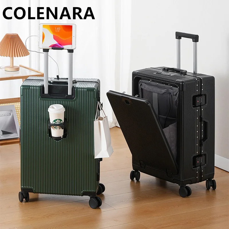 COLENARA 18"20"24 Inch Luggage ABS+PC Suitcase Front Opening Boarding Case Aluminum Frame Trolley Case Laptop Laptop Cipher Case
COLENARA 18"20"24 Inch Luggage ABS+PC Suitcase Front Opening Boarding Case Aluminum Frame Trolley Case Laptop Laptop Cipher Case