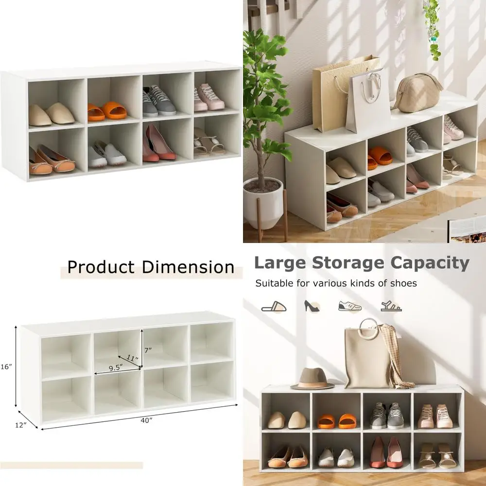 Shoe Storage Bench Organizer with 500lbs Capacity, 8 Cubby Rack for Entryway Shoe Cabinet, Durable Shoe Organizer
Shoe Storage Bench Organizer with 500lbs Capacity, 8 Cubby Rack for Entryway Shoe Cabinet, Durable Shoe Organizer
