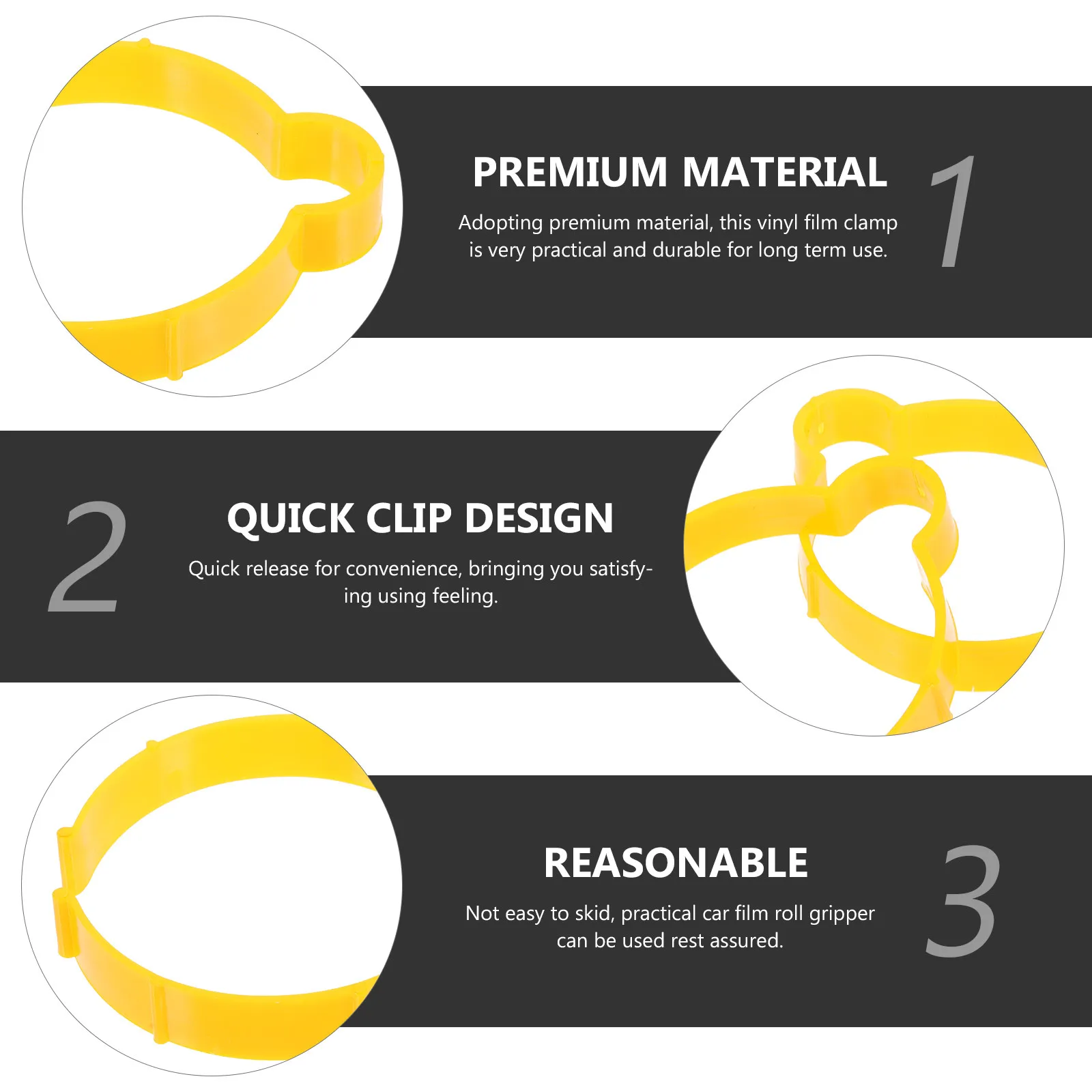 5Pcs Vinyl Roll Clips Heavy Duty Film Wrap Fixing Tool Car Vinyl Film Gripper for Tint and Material Holders Fixing Tool
5Pcs Vinyl Roll Clips Heavy Duty Film Wrap Fixing Tool Car Vinyl Film Gripper for Tint and Material Holders Fixing Tool