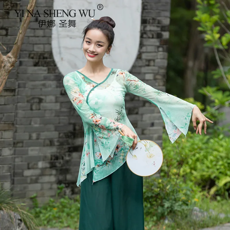 Новая классическая сетчатая марлевая блузка в китайском стиле с длинными рукавами, женская тренировочная одежда, блузка для классических танцев, женские сценические костюмы
Новая классическая сетчатая марлевая блузка в китайском стиле с длинными рукавами, женская тренировочная одежда, блузка для классических танцев, женские сценические костюмы