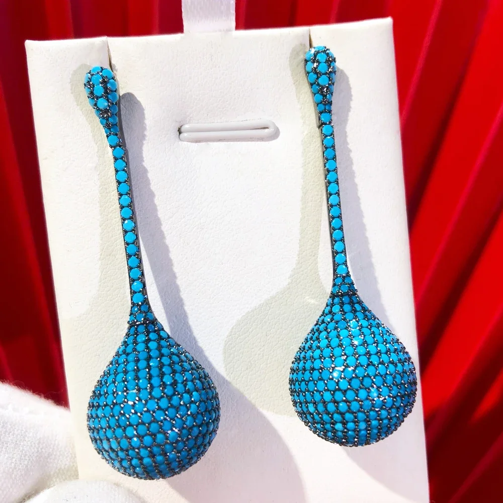 Soramoore Luxury Handmade Women Long Ball Dangle Earrings Shiny Cubic Zircon Drop Earring For Bridal Wedding Party Accessories
Soramoore Luxury Handmade Women Long Ball Dangle Earrings Shiny Cubic Zircon Drop Earring For Bridal Wedding Party Accessories