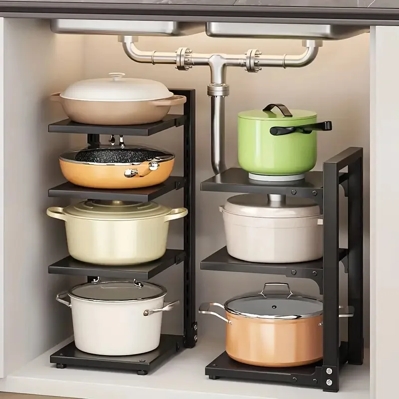 Adjustable Under Sink Organizer, Multi-Tier Heavy Duty Storage Rack Shelves for Pots Pans Utensils, Kitchen Bathroom Cabinet
Adjustable Under Sink Organizer, Multi-Tier Heavy Duty Storage Rack Shelves for Pots Pans Utensils, Kitchen Bathroom Cabinet