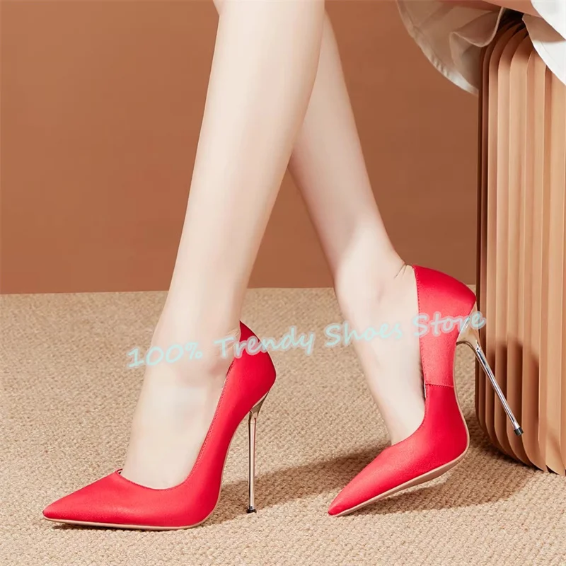 Sexy Pointed Toe Metal High Heel Pumps for Women Shallow Slip-On Wedding Party Dress Shoes Lady Gladiator Large Size Sandals
Sexy Pointed Toe Metal High Heel Pumps for Women Shallow Slip-On Wedding Party Dress Shoes Lady Gladiator Large Size Sandals