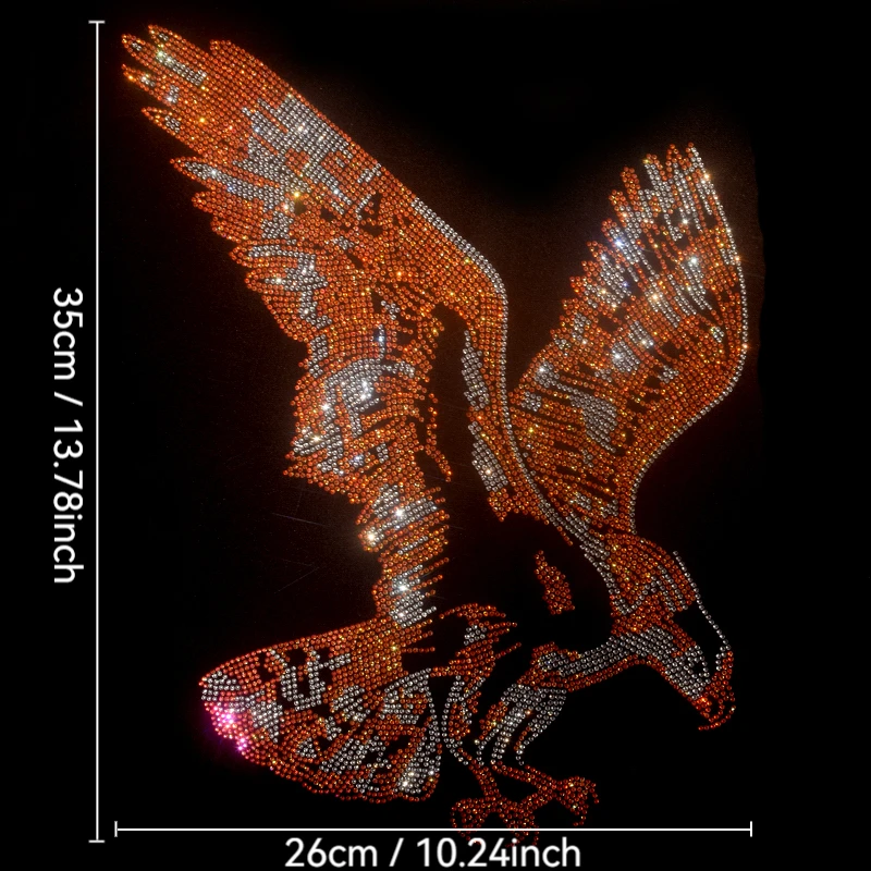Fashionable large fabric, embossed diamond eagle DIY clothes, T-shirts, hoodies, jeans, clothing accessories
Fashionable large fabric, embossed diamond eagle DIY clothes, T-shirts, hoodies, jeans, clothing accessories