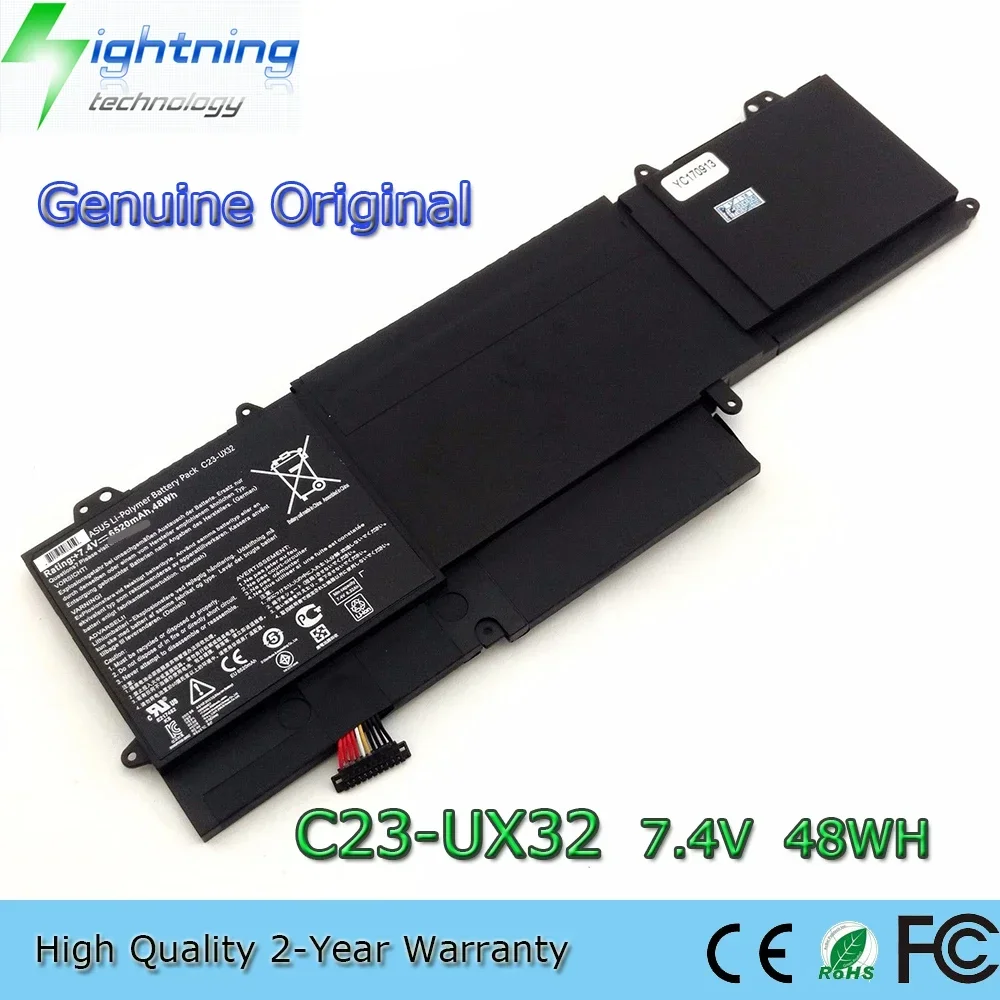 New Original C23-UX32 7.4V 48Wh Laptop Battery for Asus Vivobook U38N U38DT Zenbook UX32LA-R3025H UX32A UX32VD etc
New Original C23-UX32 7.4V 48Wh Laptop Battery for Asus Vivobook U38N U38DT Zenbook UX32LA-R3025H UX32A UX32VD etc