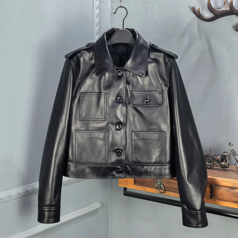 Весна 2026: Женская куртка из натуральной овчины, повседневная, в байкерском стиле, с длинными рукавами, отложным воротником, молодежная мода
Весна 2026: Женская куртка из натуральной овчины, повседневная, в байкерском стиле, с длинными рукавами, отложным воротником, молодежная мода