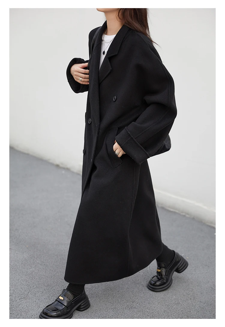 CHIC VEN Women Long Double-sided Woolen Coats Retro Loose Female Overcoat Double Breasted Ladies Windbreak Autumn Winter 2026 59 Se7add7f1480445bf823ca2b5c31676e2c