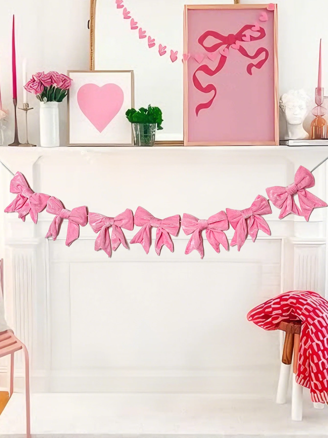 7.8FT pink plush bow banner for spring summer home decoration,festivals,gatherings, dining table etiquette, birthday decoration
7.8FT pink plush bow banner for spring summer home decoration,festivals,gatherings, dining table etiquette, birthday decoration