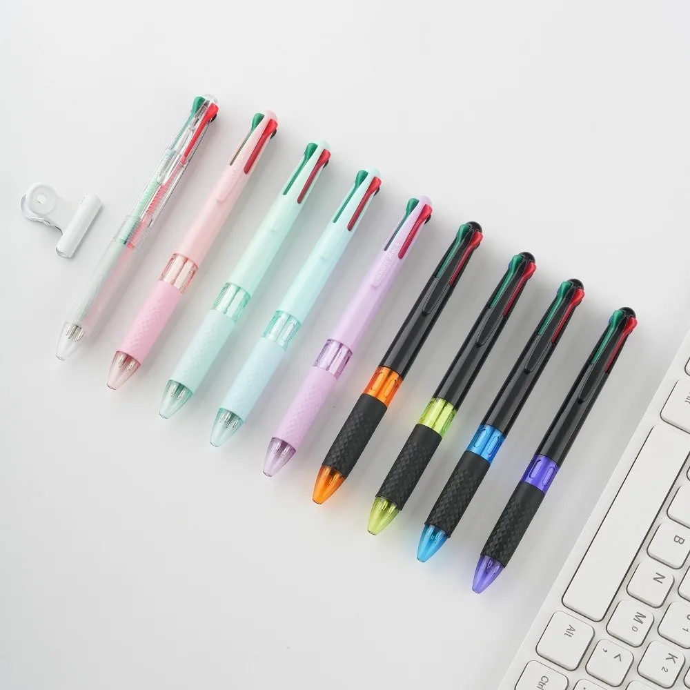 Multi-functional 4-in-1 Multicolor Ballpoint Pen 0.7mm Tip Press Using Gel Pen Writing Pen Gift
Multi-functional 4-in-1 Multicolor Ballpoint Pen 0.7mm Tip Press Using Gel Pen Writing Pen Gift
