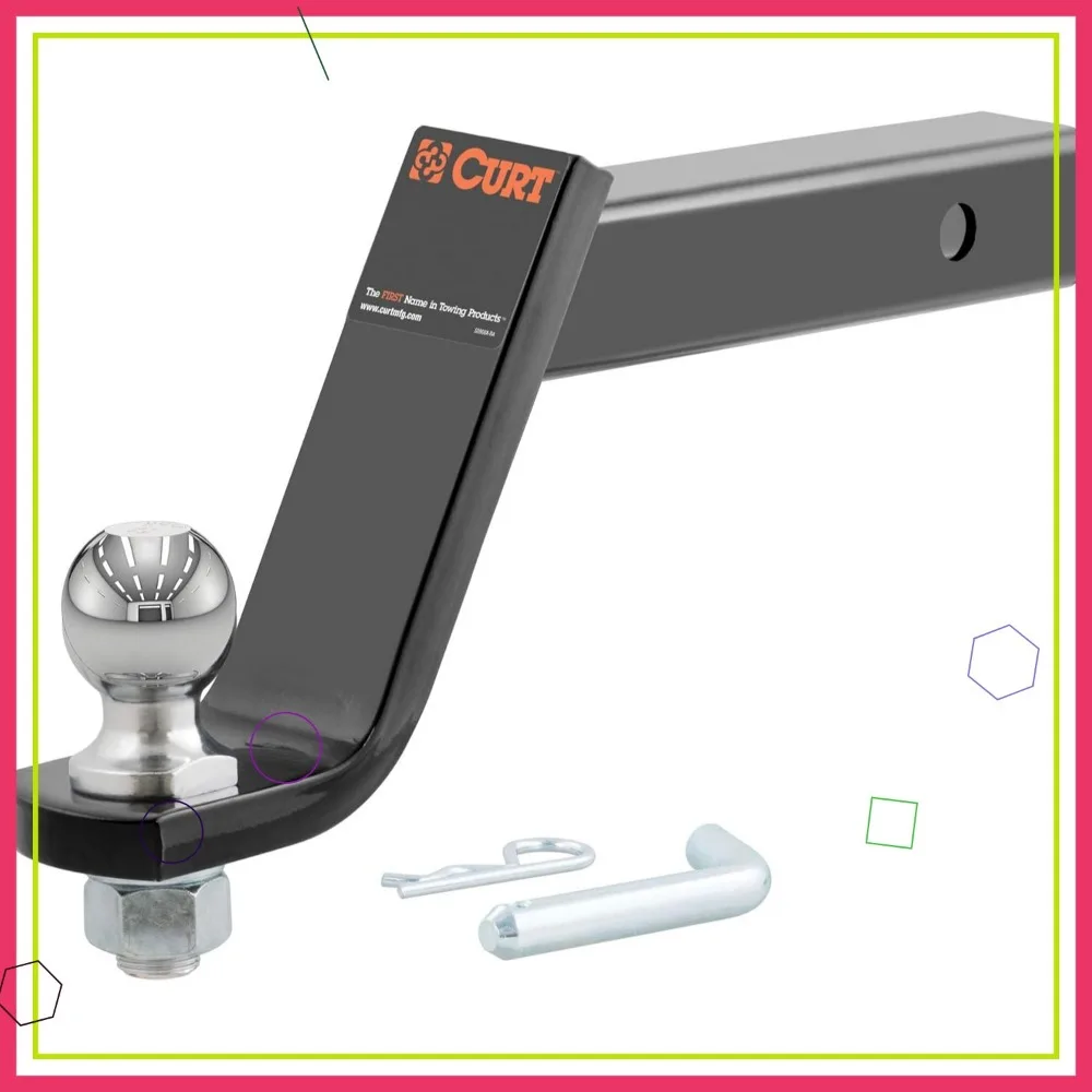 Heavy-Duty Trailer Hitch Mount with 2-Inch Ball & Pin, Fits 2-in Receiver, 7,500 lbs Capacity, 6-Inch Drop for Lifted Trucks
Heavy-Duty Trailer Hitch Mount with 2-Inch Ball & Pin, Fits 2-in Receiver, 7,500 lbs Capacity, 6-Inch Drop for Lifted Trucks