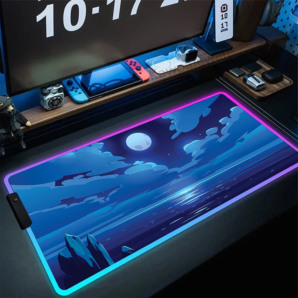 RGB Gaming Mouse Pad Cloud Desk Mat HD Blue Sky Spcae Gamer Accessories Large LED Light MousePads Computer Carpet With Backlit
RGB Gaming Mouse Pad Cloud Desk Mat HD Blue Sky Spcae Gamer Accessories Large LED Light MousePads Computer Carpet With Backlit