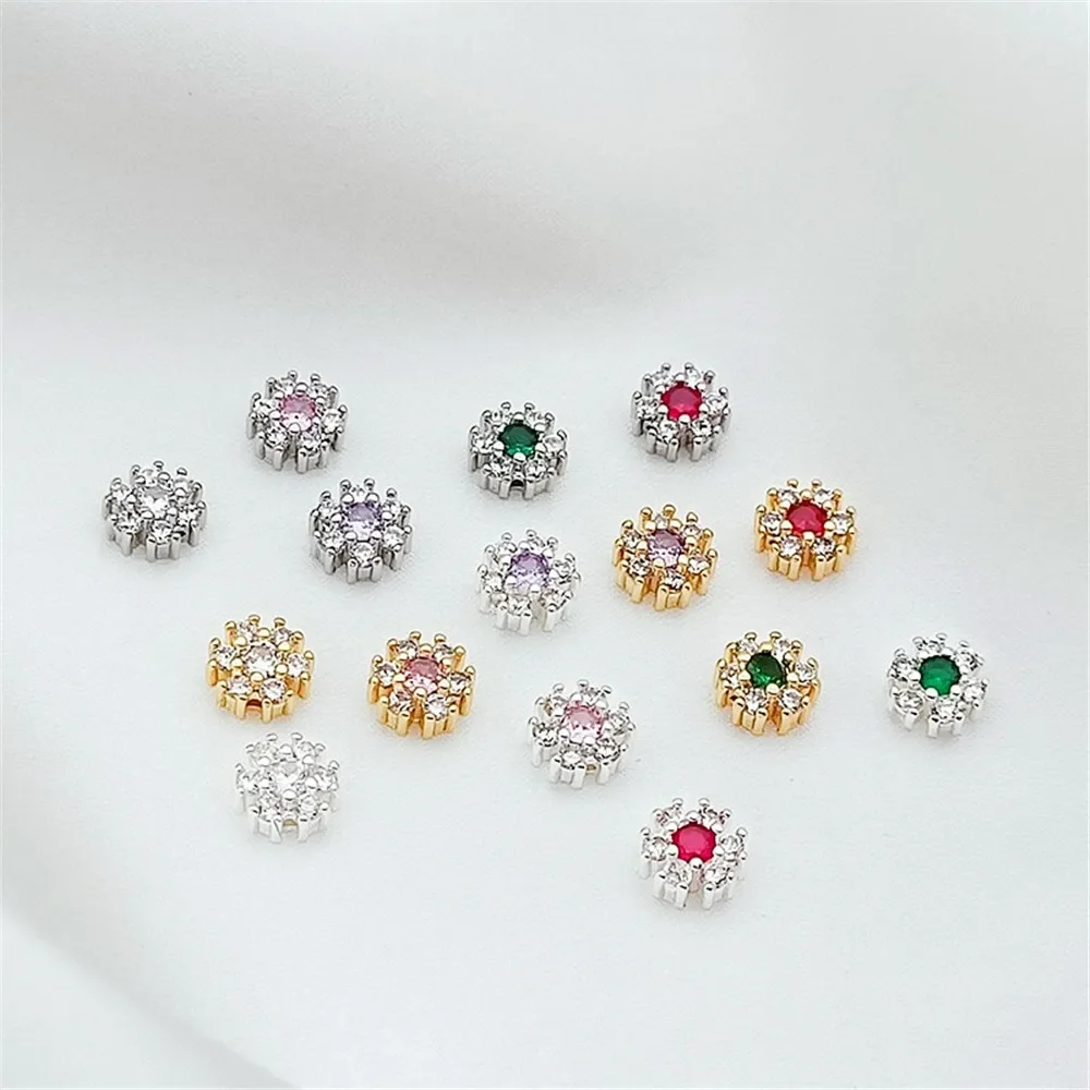 14K Gold-plated Zircon Inlaid Small Daisy Beaded Handcrafted Diy Bracelet Necklace Flower Scattered Beaded Jewelry Accessory
14K Gold-plated Zircon Inlaid Small Daisy Beaded Handcrafted Diy Bracelet Necklace Flower Scattered Beaded Jewelry Accessory