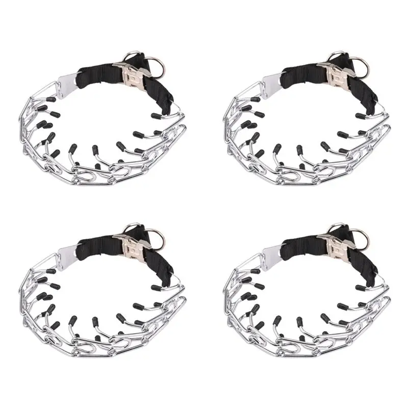 4X Dog Prong Training Collar, Metal Choke Pinch Dog Collar With Comfort Tips-AT30
4X Dog Prong Training Collar, Metal Choke Pinch Dog Collar With Comfort Tips-AT30