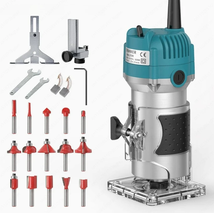 Trimmer – Electric Woodworking Tool for Carving, Drilling & Slotting, Multi-Function Small Router for Chamfering & Edge Trimming
Trimmer – Electric Woodworking Tool for Carving, Drilling & Slotting, Multi-Function Small Router for Chamfering & Edge Trimming