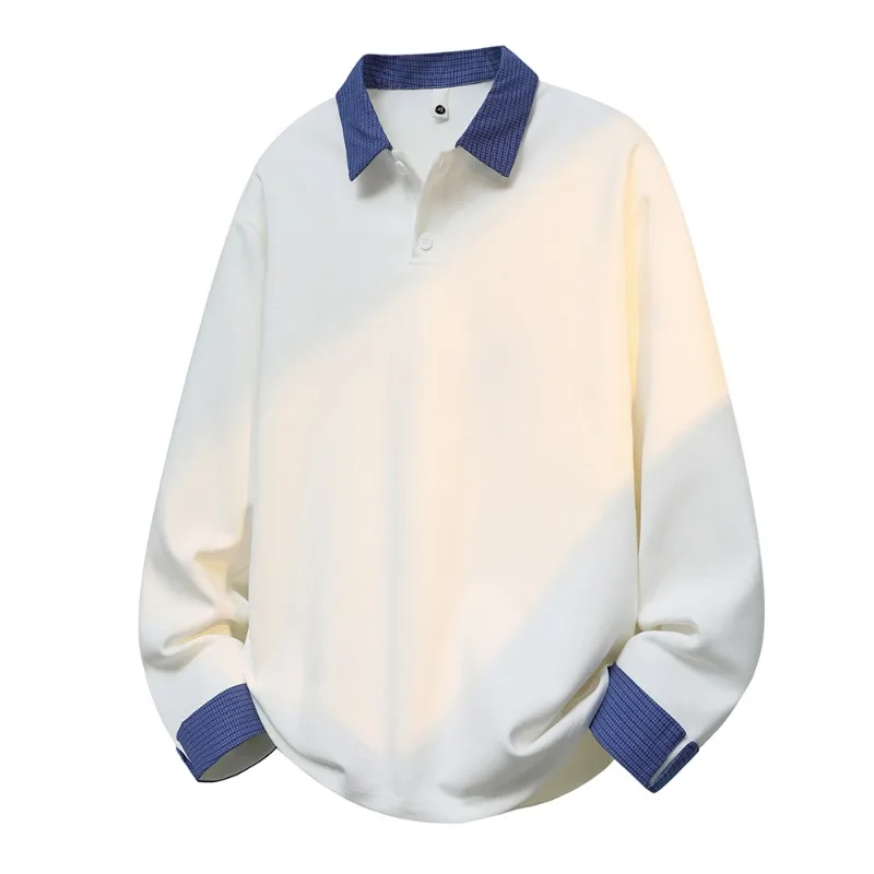 Korean Casual Style Contrast Collar Cuff Polo Shirt Oversize Loose Long Sleeve Leisure Pullover Autumn Winter Male Sweatshirt
Korean Casual Style Contrast Collar Cuff Polo Shirt Oversize Loose Long Sleeve Leisure Pullover Autumn Winter Male Sweatshirt