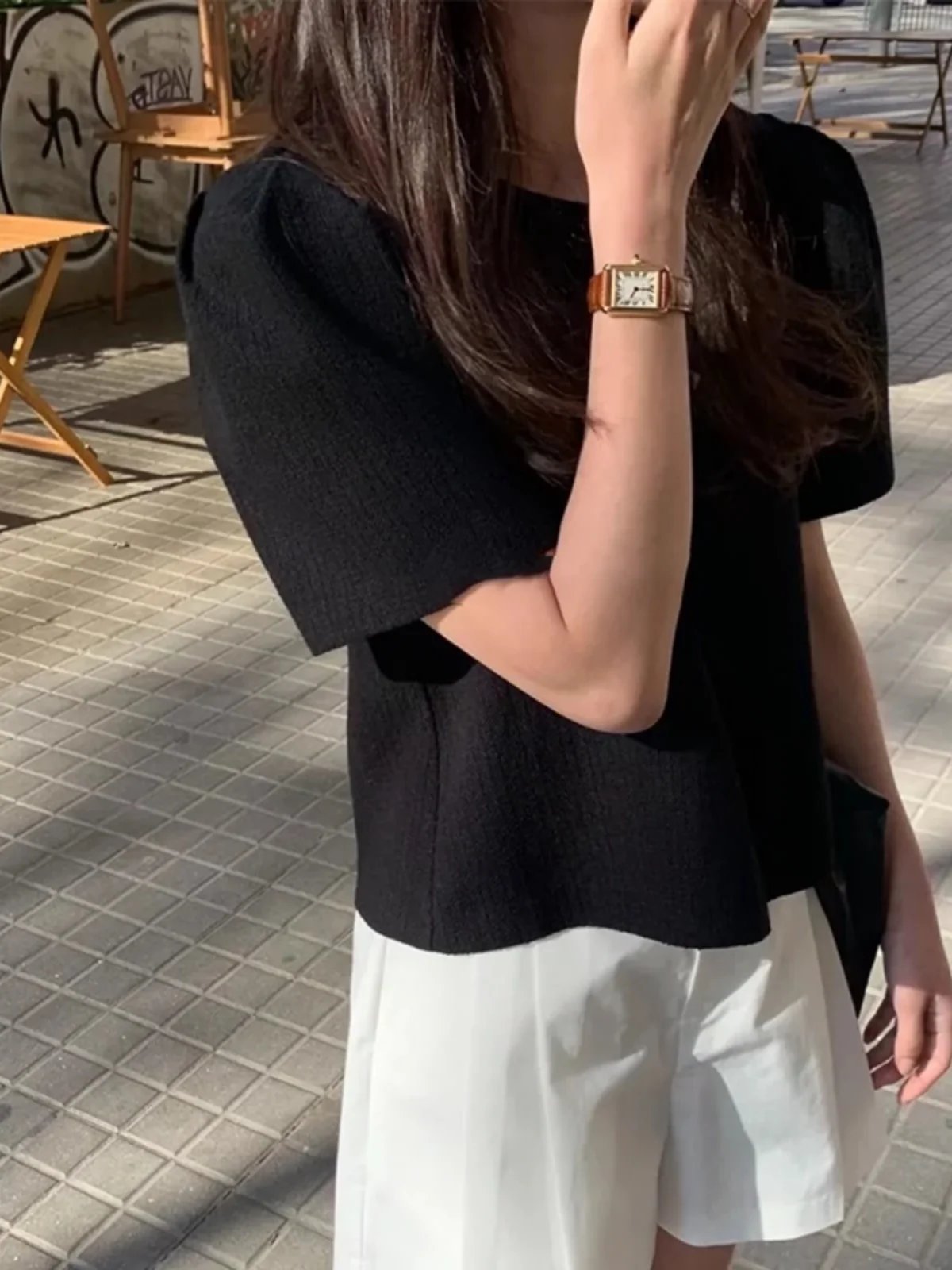 Black Bubble Sleeve Shirt Women Summer 2026 Loose Fit round Neck Versatile Top Skin-friendly Breathable Short Sleeve Commute ...
Black Bubble Sleeve Shirt Women Summer 2026 Loose Fit round Neck Versatile Top Skin-friendly Breathable Short Sleeve Commute ...