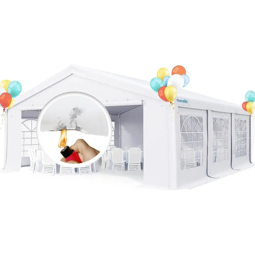 20x20 Party Tent Heavy Duty PVC ire Retardant, Outdoor Commercial Gazebo White Wedding with Removable Sidewalls
20x20 Party Tent Heavy Duty PVC ire Retardant, Outdoor Commercial Gazebo White Wedding with Removable Sidewalls