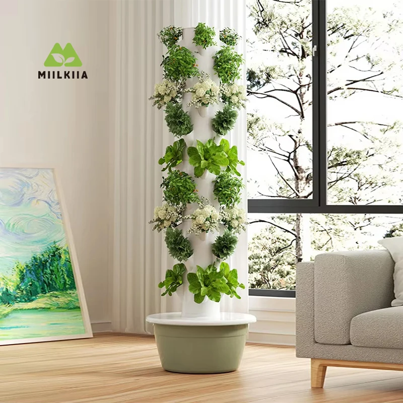 Indoor Vertical Garden Hydroponic Growing System with LED Grow Light | 5/7/9-Tier Aquaponic Tower Planter for Home Balcony Offic
Indoor Vertical Garden Hydroponic Growing System with LED Grow Light | 5/7/9-Tier Aquaponic Tower Planter for Home Balcony Offic