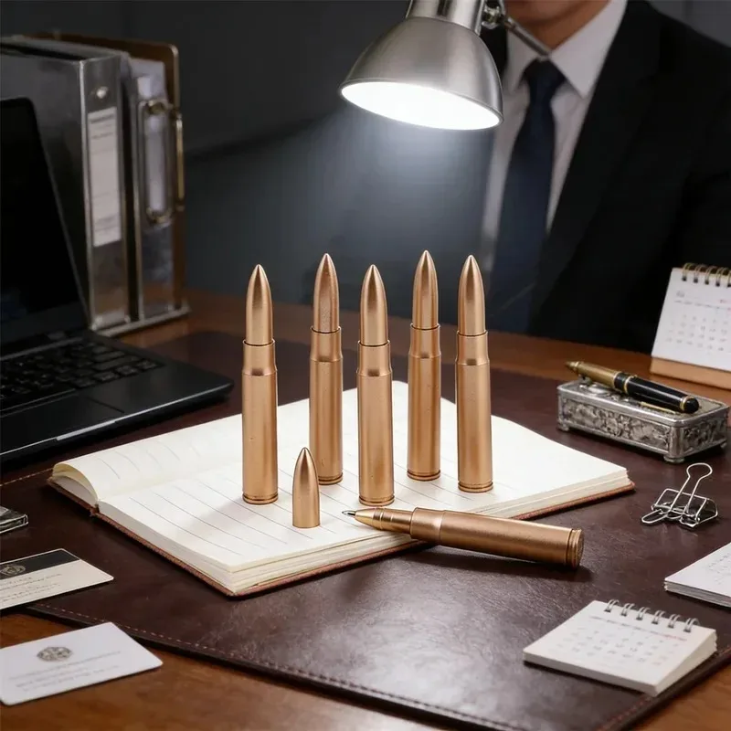 Blue Gel Ballpoint Pens 5pcs Creative Bullet Shaped Cool Novelty Smooth Writing Tools Fun Party Gifts for Student School & Part
Blue Gel Ballpoint Pens 5pcs Creative Bullet Shaped Cool Novelty Smooth Writing Tools Fun Party Gifts for Student School & Part