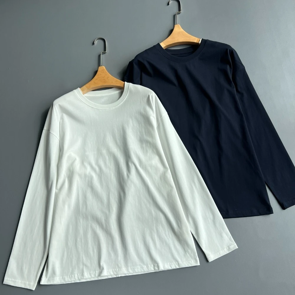 Minimalist Casual Loose Fit Long-sleeved Pure Cotton T-shirt
Minimalist Casual Loose Fit Long-sleeved Pure Cotton T-shirt