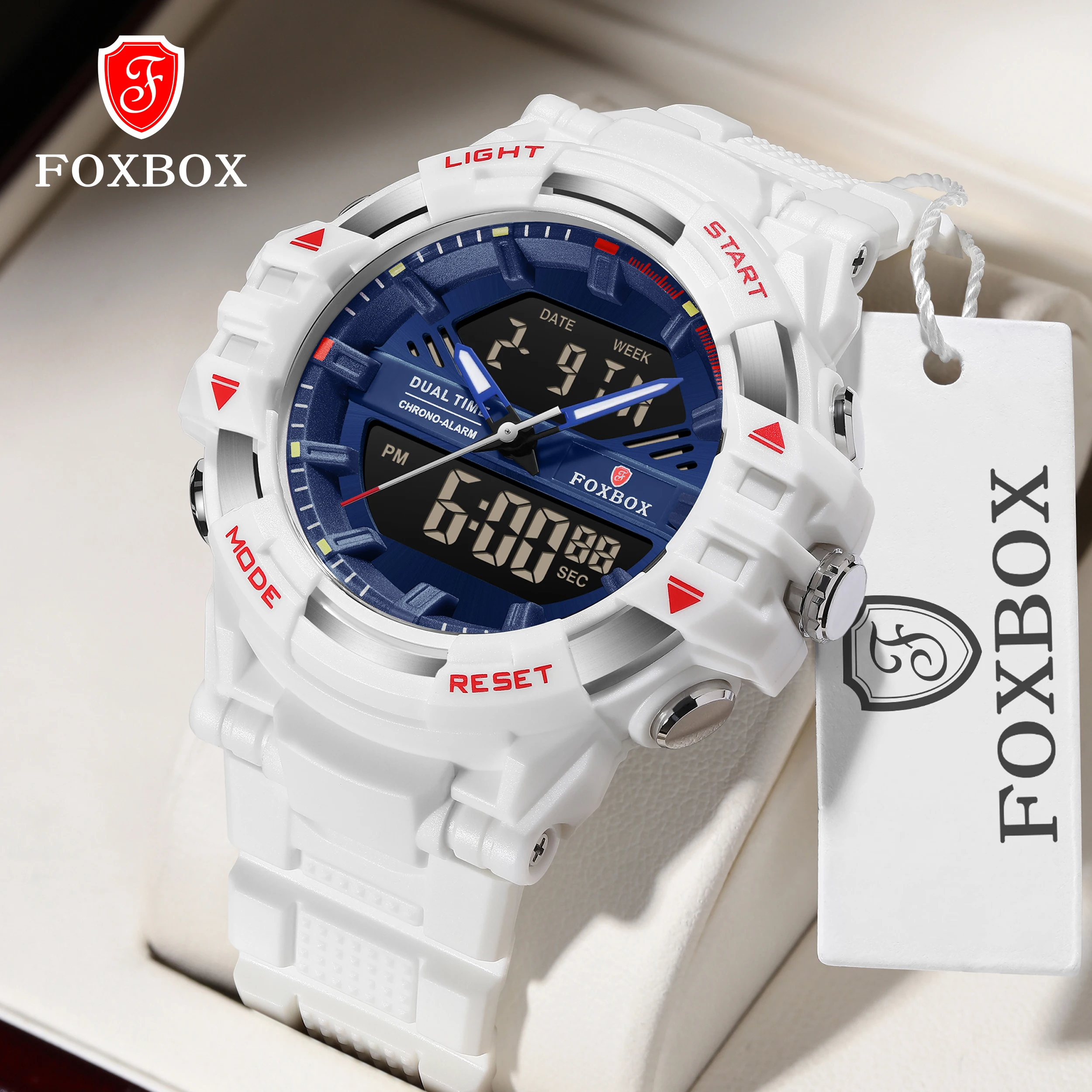 FOXBOX Men Watches Luxury Brand Men Silicone Strap Sports Watches Men's Quartz LED Digital Clock Waterproof Military WristWatch
FOXBOX Men Watches Luxury Brand Men Silicone Strap Sports Watches Men's Quartz LED Digital Clock Waterproof Military WristWatch