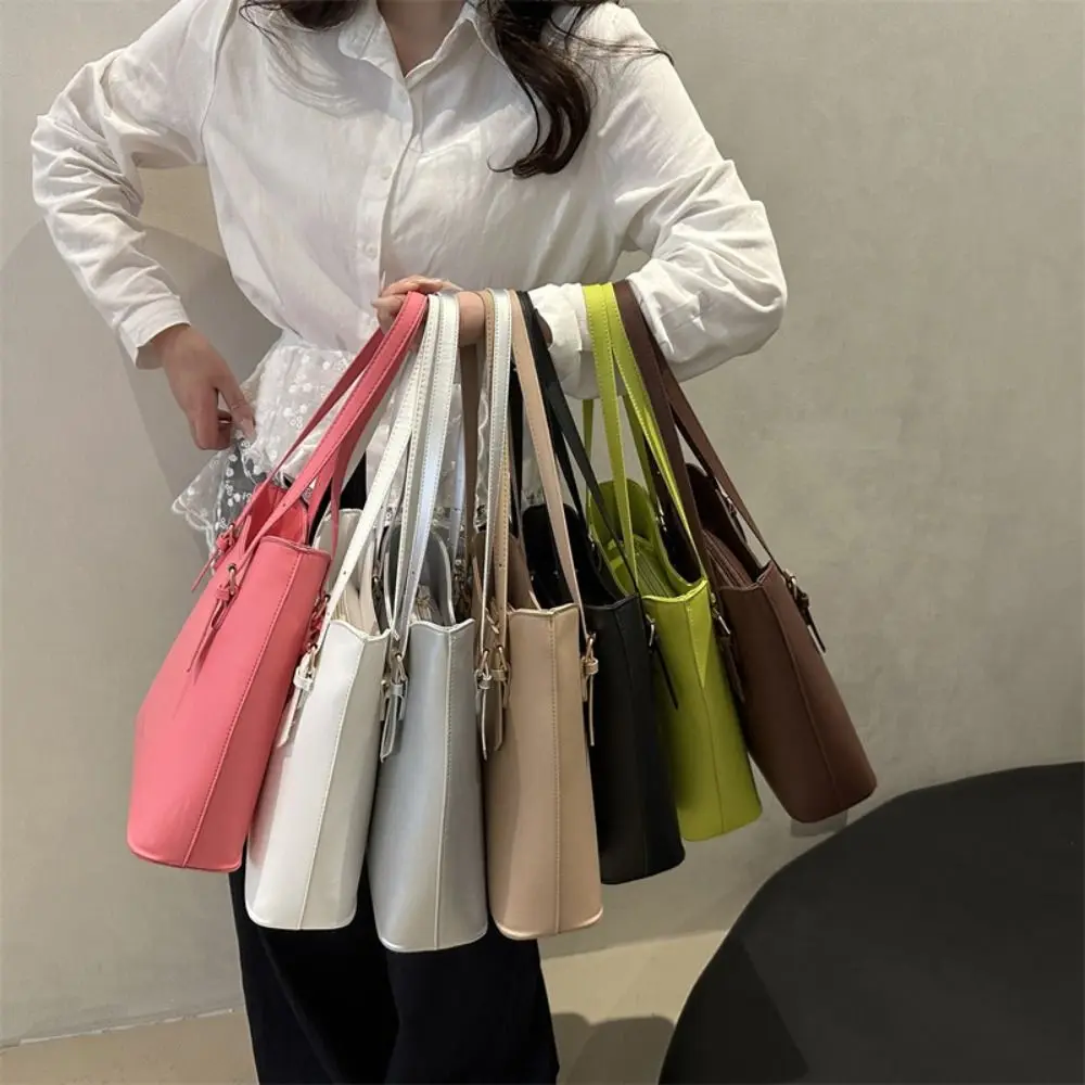 Large Capacity Simple Tote Bag Solid Color Handbag Vintage Handbags PU Leather Underarm Bag Solid Color Shoulder Bag Women
Large Capacity Simple Tote Bag Solid Color Handbag Vintage Handbags PU Leather Underarm Bag Solid Color Shoulder Bag Women