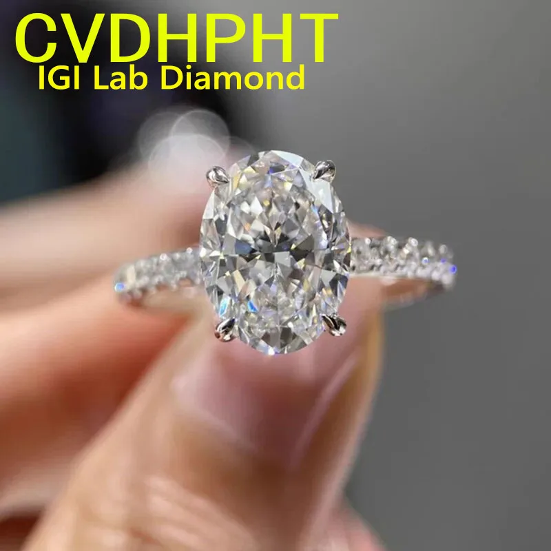 IGI Lab Growing Diamond Ring Oval D Color 1 2 3Ct Solid 9K White Gold Ring Diamond wedding ring Factory Engagement Ring
IGI Lab Growing Diamond Ring Oval D Color 1 2 3Ct Solid 9K White Gold Ring Diamond wedding ring Factory Engagement Ring