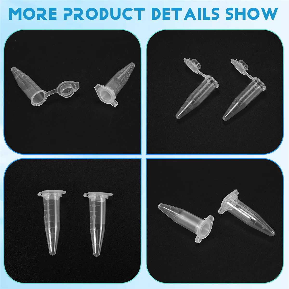 1000Pcs Mini Centrifuge Tubes 1.5Ml Raduated Clear Plastic Centrifuge Vials with Flat-Top Snap Cap HOT
1000Pcs Mini Centrifuge Tubes 1.5Ml Raduated Clear Plastic Centrifuge Vials with Flat-Top Snap Cap HOT