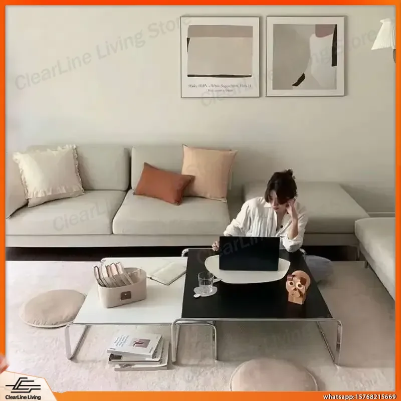 Bauhaus Style Stainless Steel Black White Rectangular Coffee Table for Living Room Modern Minimalist Side Table Home Office
Bauhaus Style Stainless Steel Black White Rectangular Coffee Table for Living Room Modern Minimalist Side Table Home Office
