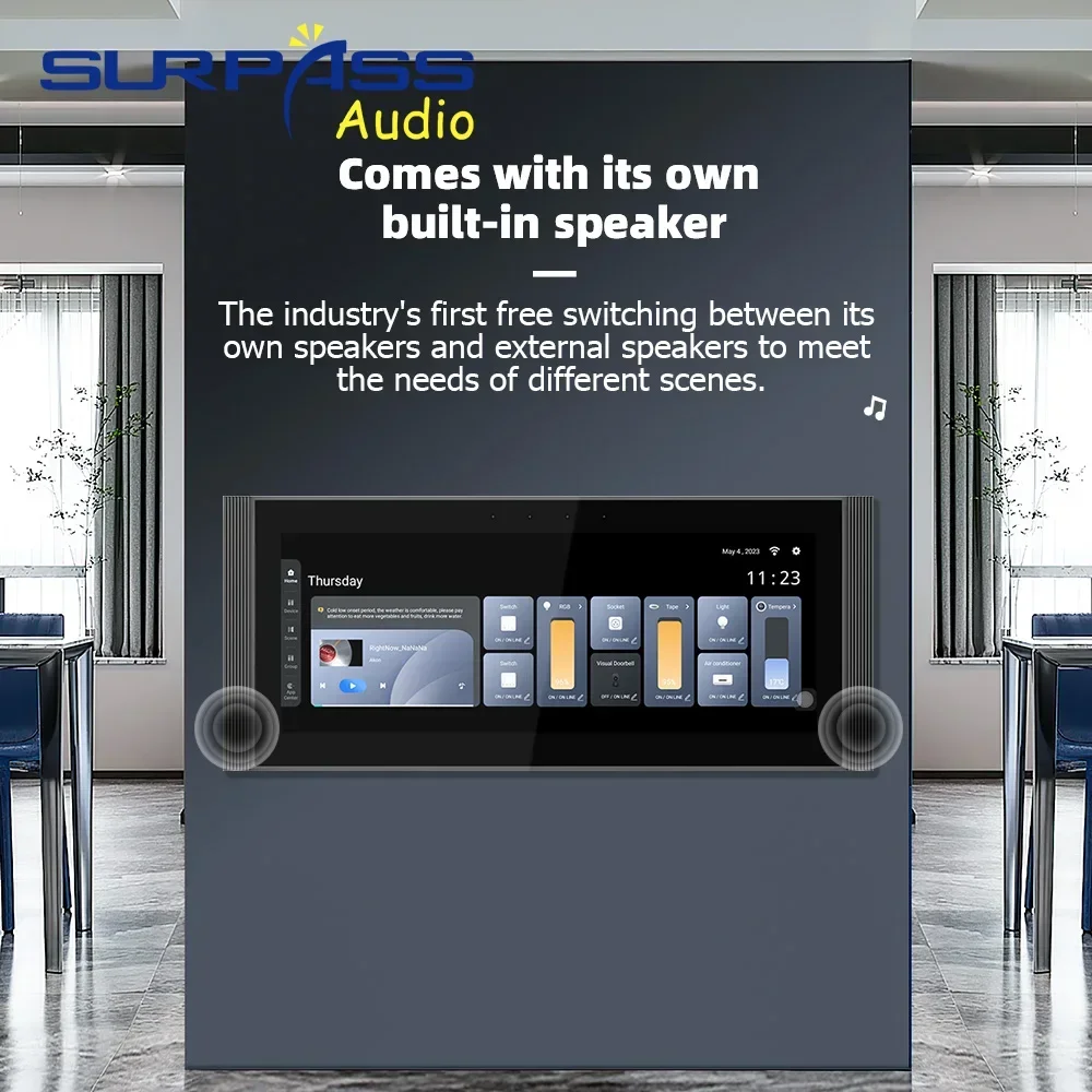 Smart Home Tuya Wifi Zigbee 12.3 Inch in-Wall Amplifier Android 11 Music Host Multifunction Touch Screen Control Panel for Hotel
Smart Home Tuya Wifi Zigbee 12.3 Inch in-Wall Amplifier Android 11 Music Host Multifunction Touch Screen Control Panel for Hotel