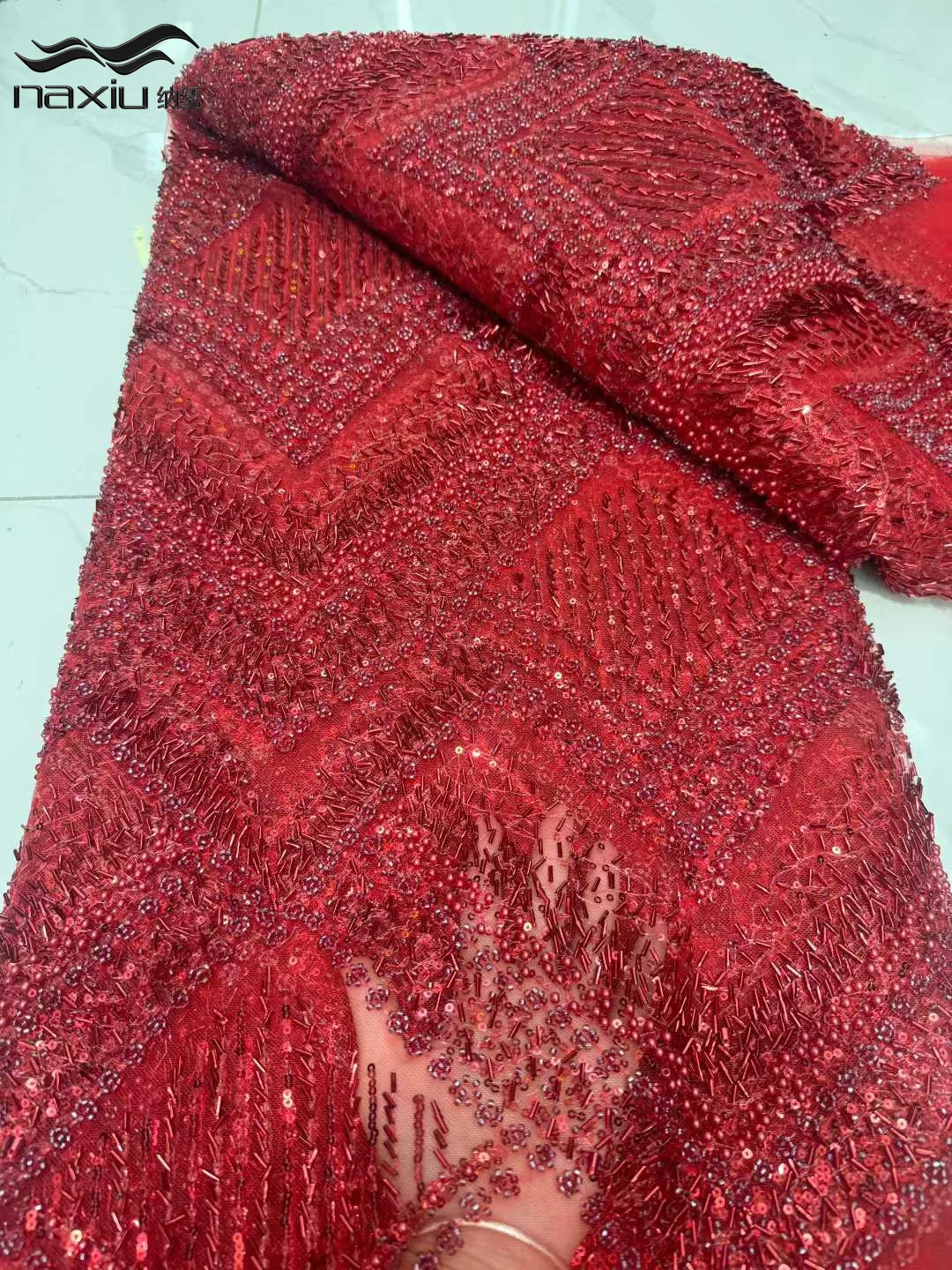 Madison Luxury African Fabric 5 Yards Beads Lace Fabric Lace Fabric 2026 High Quality Sequence Tulle Lace For Wedding Dress
Madison Luxury African Fabric 5 Yards Beads Lace Fabric Lace Fabric 2026 High Quality Sequence Tulle Lace For Wedding Dress