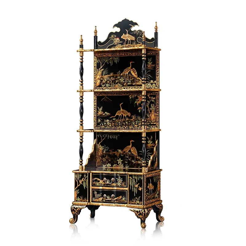 ls 42American-style painted display cabinet, villa high-end luxury bookshelf, European-style hand-painted carving
ls 42American-style painted display cabinet, villa high-end luxury bookshelf, European-style hand-painted carving