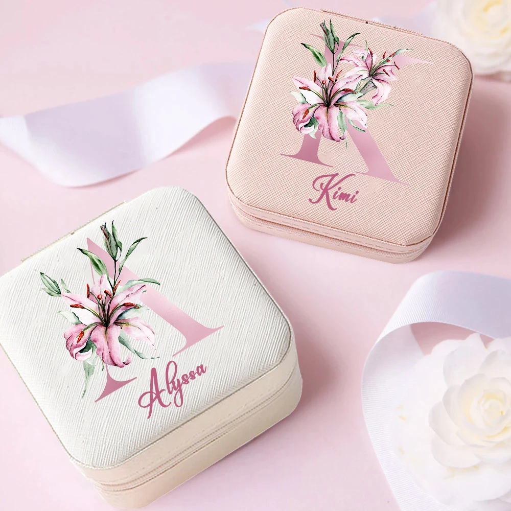 Personalized Jewelry Box Custom Initial with Name Travel Jewelry Case Ring Box Bridesmaid Proposal Wedding Bridal Shower Gifts
Personalized Jewelry Box Custom Initial with Name Travel Jewelry Case Ring Box Bridesmaid Proposal Wedding Bridal Shower Gifts