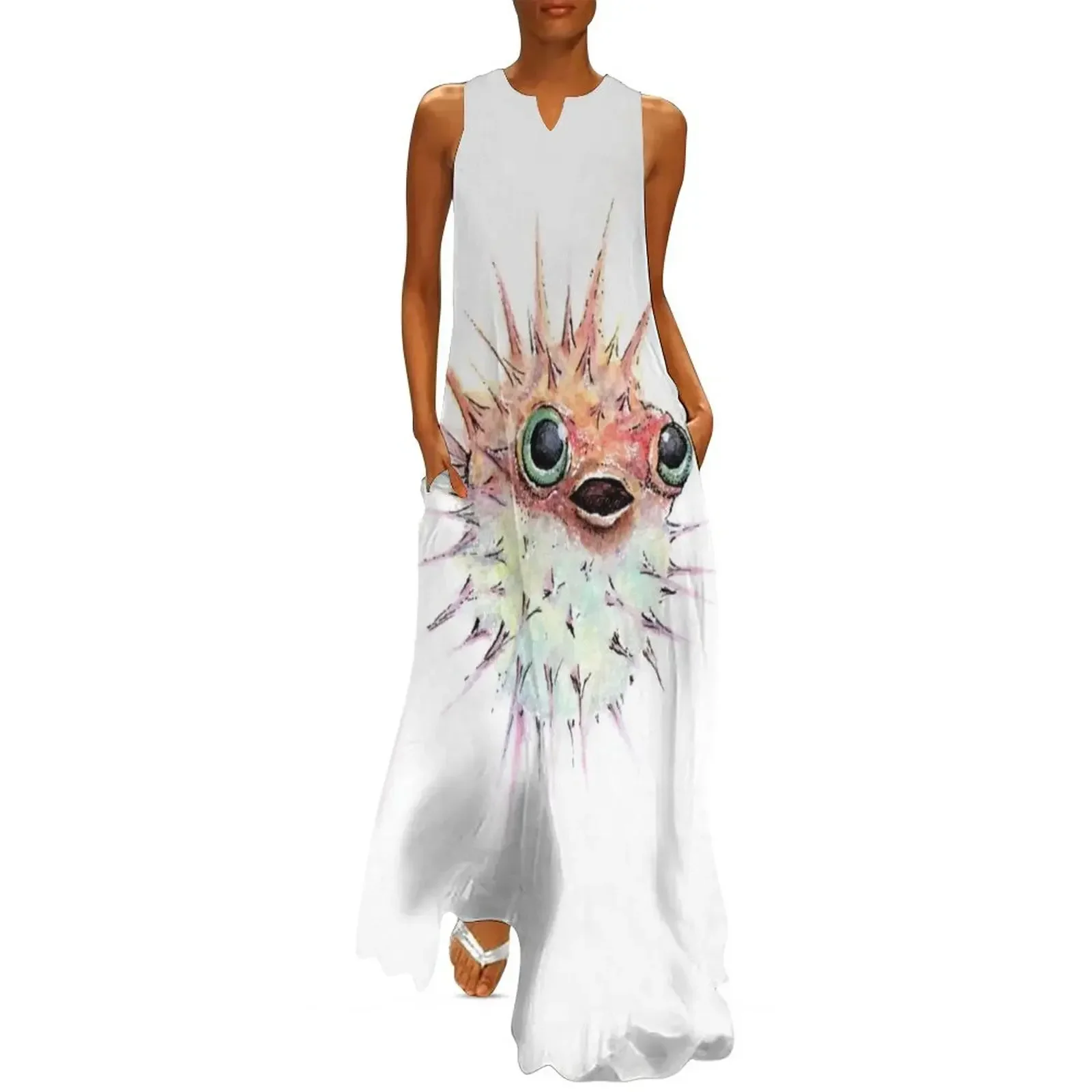 Watercolor puffer fish Long Dress prom clothes summer dress women 2025 evening dress women
Watercolor puffer fish Long Dress prom clothes summer dress women 2025 evening dress women
