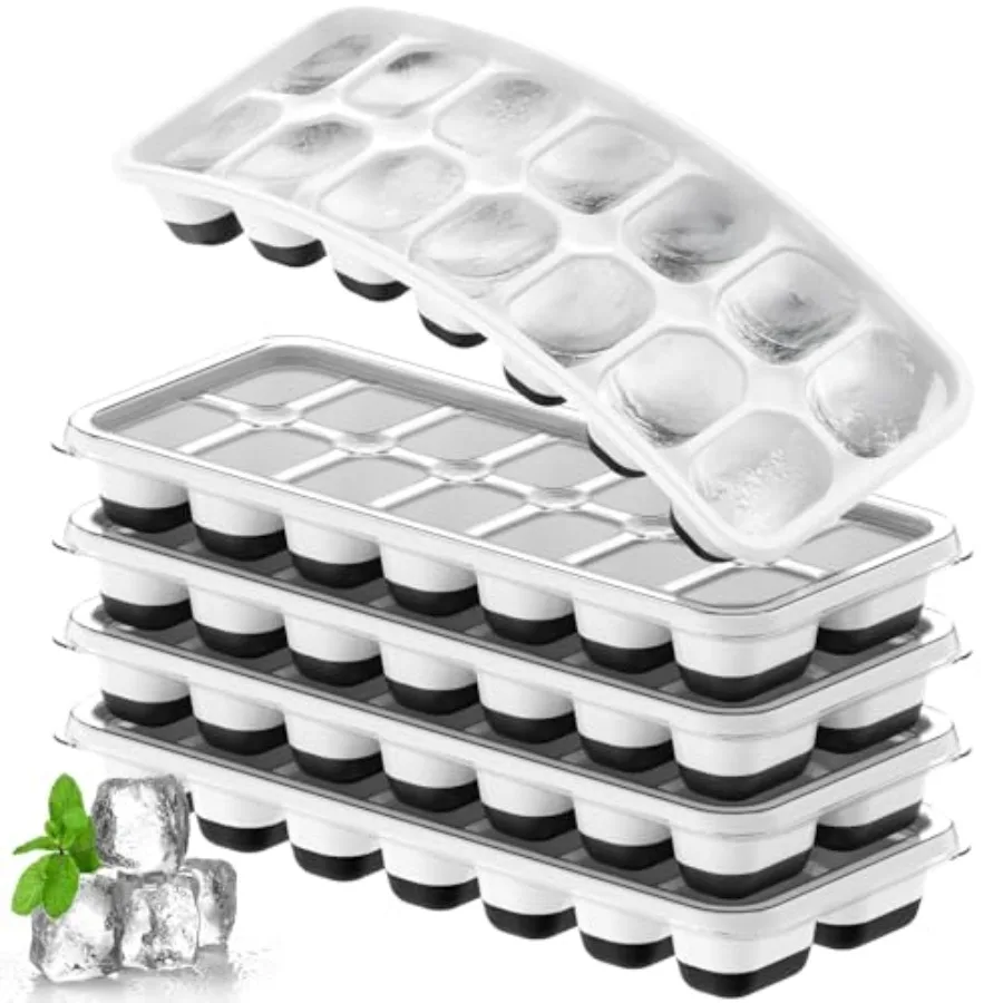 Ice Cube Tray 5 Pack, Stackable Silicone Ice Cube Trays with Lid Easy Release Reusable Ice Tray, BPA-Free Rectangular Ice Cube
Ice Cube Tray 5 Pack, Stackable Silicone Ice Cube Trays with Lid Easy Release Reusable Ice Tray, BPA-Free Rectangular Ice Cube