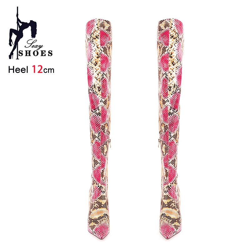 2025 Autumn Winter 12CM Thin High Heel Snake Pattern Over The Knee Boots Sexy Party Shoes For Women Pointed Toe Thigh High Boots
2025 Autumn Winter 12CM Thin High Heel Snake Pattern Over The Knee Boots Sexy Party Shoes For Women Pointed Toe Thigh High Boots