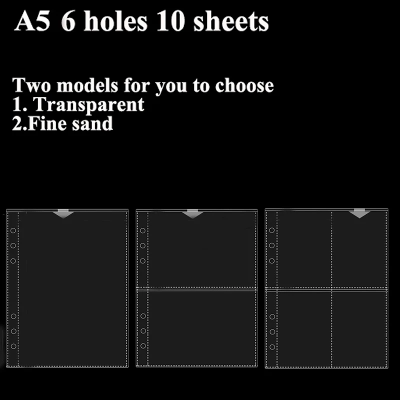 1/2/4 Pocket Binder Sleeve A5 6 Hole Top Loading Single Sided Pages for Photo Cards, Trading Cards Stamp Sleeves for Collectors
1/2/4 Pocket Binder Sleeve A5 6 Hole Top Loading Single Sided Pages for Photo Cards, Trading Cards Stamp Sleeves for Collectors