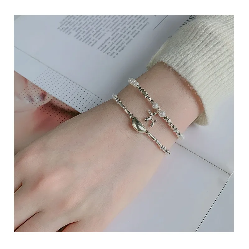 Браслет Kalaini из серебряных бусин Love Bean, браслет для девушки, браслет с серебряной фигуркой собаки-шарика, браслет для интернет-знаменитостей
Браслет Kalaini из серебряных бусин Love Bean, браслет для девушки, браслет с серебряной фигуркой собаки-шарика, браслет для интернет-знаменитостей