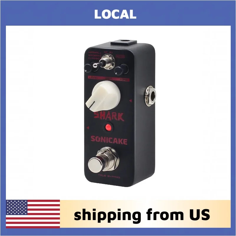 SONICAKE Local Shark Higain Distortion Guitar Pedal 3 Modes Normal, Modern, Classic High Gain Distortion Guitar Effects Pedal
SONICAKE Local Shark Higain Distortion Guitar Pedal 3 Modes Normal, Modern, Classic High Gain Distortion Guitar Effects Pedal