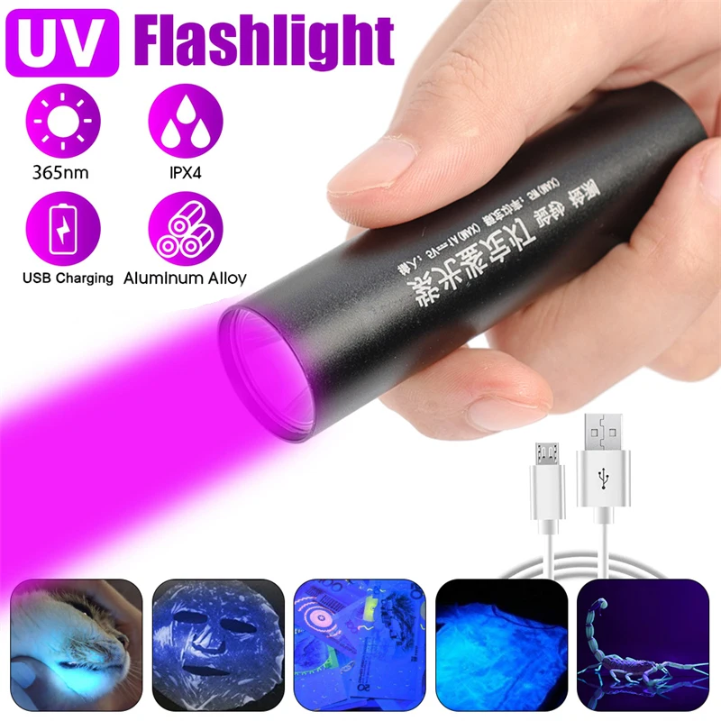 LED UV Flashlight 365nm Zoomable Mini Ultraviolet Torches Portable Waterproof Violet Light Pet Urine Scorpion Detector UV Lamp
LED UV Flashlight 365nm Zoomable Mini Ultraviolet Torches Portable Waterproof Violet Light Pet Urine Scorpion Detector UV Lamp