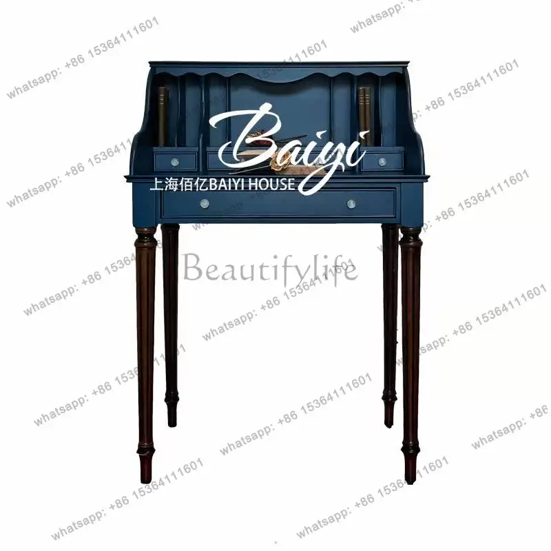 French light luxury solid wood desk bookshelf combination simple home villa computer desk
French light luxury solid wood desk bookshelf combination simple home villa computer desk