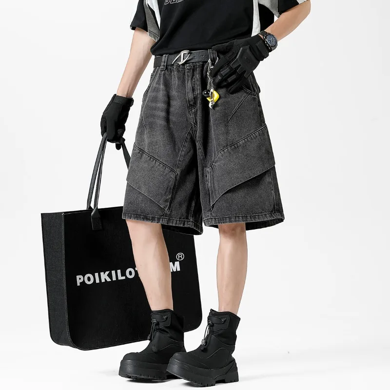 Men's Retro Vintage Denim Shorts Y2K Street Hip-hop Splicing Design Fashionable Oversized Trendy Five Quarter Pants
Men's Retro Vintage Denim Shorts Y2K Street Hip-hop Splicing Design Fashionable Oversized Trendy Five Quarter Pants