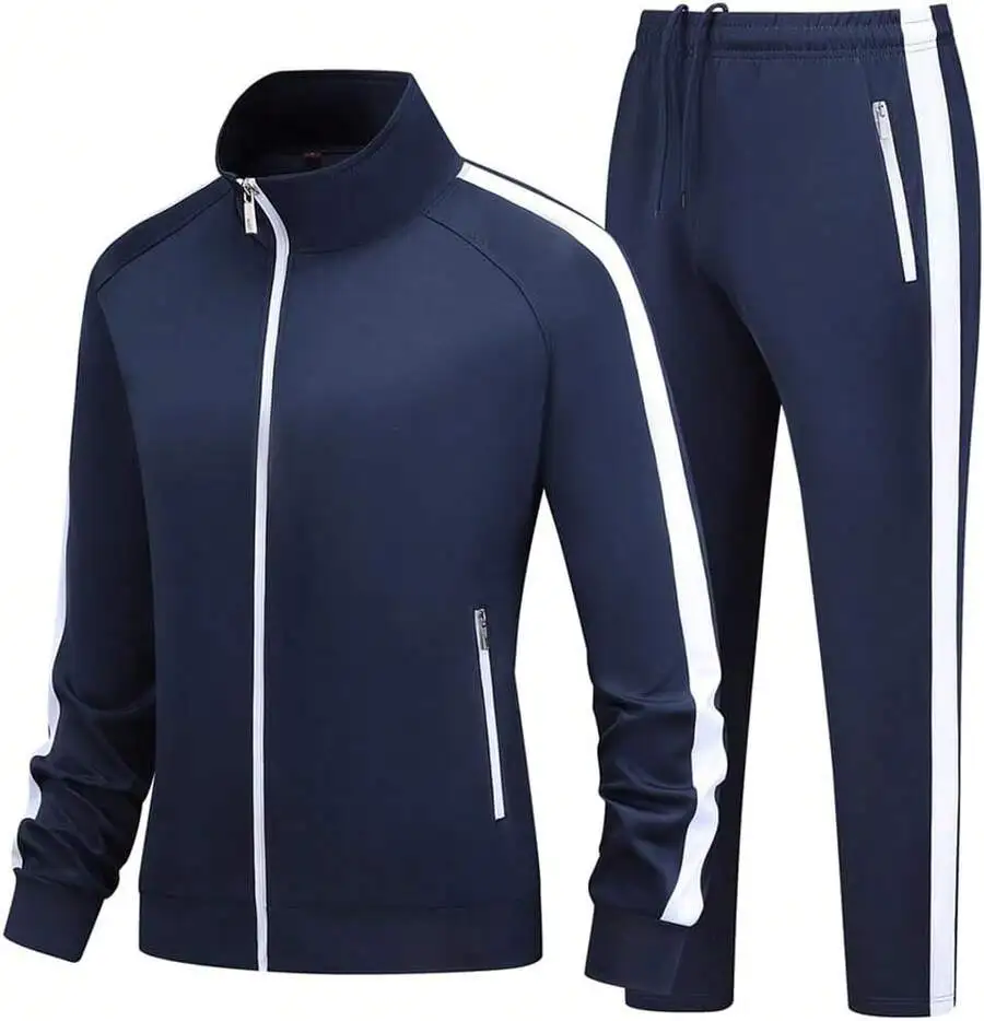 Womens Full Zip Tracksuit Set With Stand Collar And Side Pockets
Womens Full Zip Tracksuit Set With Stand Collar And Side Pockets