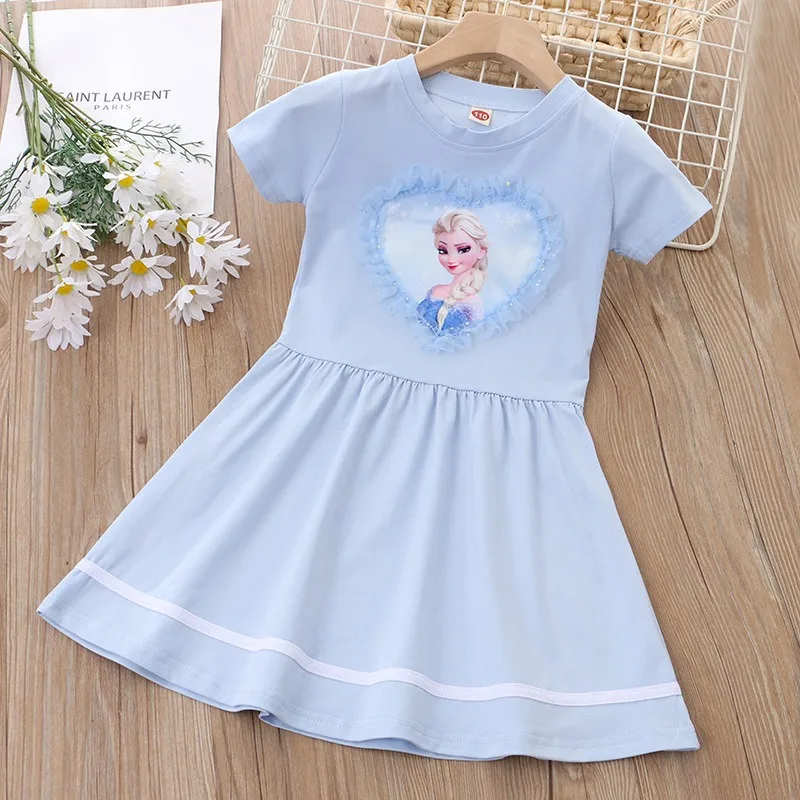 Cotton Girls Clothes Summer Princess Dresses Short Sleeve Kids Dress Frozen Elsa Party Dresses for Children Clothing 3-10Y
Cotton Girls Clothes Summer Princess Dresses Short Sleeve Kids Dress Frozen Elsa Party Dresses for Children Clothing 3-10Y