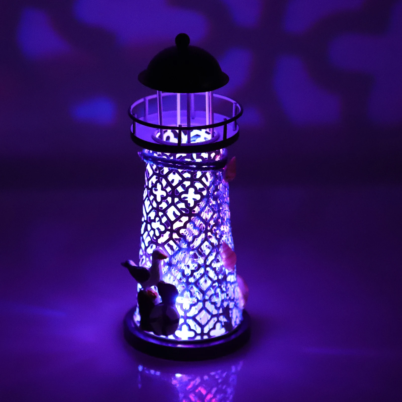 Lighthouse C leholder Decorative Iron LED Light Tower Home Desk nament Mediterranean Style R Blue Color
Lighthouse C leholder Decorative Iron LED Light Tower Home Desk nament Mediterranean Style R Blue Color