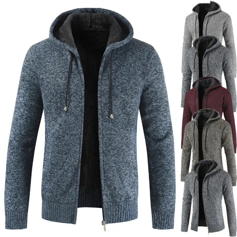 2023 Winter Thick Cardigan Mens Sweater Zipper Hooded Fashion Warm Slim Fit Knitted Sweater Male Fleece Hoodies Coats Men M-4Xl
2023 Winter Thick Cardigan Mens Sweater Zipper Hooded Fashion Warm Slim Fit Knitted Sweater Male Fleece Hoodies Coats Men M-4Xl