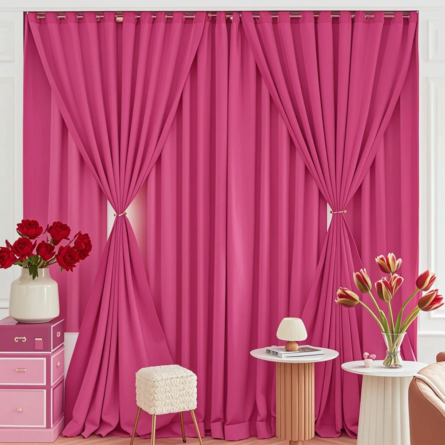 6 Panels-5ft x 10ft Feet Hot Pink Backdrop Curtain for Partie, Background Curtains for Photoshoot, Birthday, Wedding, Halloween,
6 Panels-5ft x 10ft Feet Hot Pink Backdrop Curtain for Partie, Background Curtains for Photoshoot, Birthday, Wedding, Halloween,
