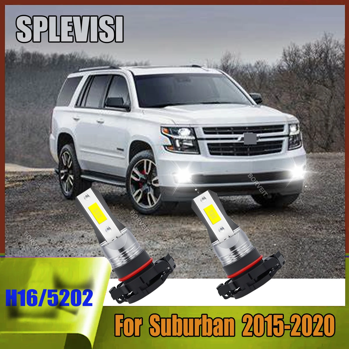 H16 5202 LED Fog Lights 6000K White - 9000LM Per Pair - 45W High Power For Chevrolet Suburban 2015 2016 2017 2018 2019 2020
H16 5202 LED Fog Lights 6000K White - 9000LM Per Pair - 45W High Power For Chevrolet Suburban 2015 2016 2017 2018 2019 2020